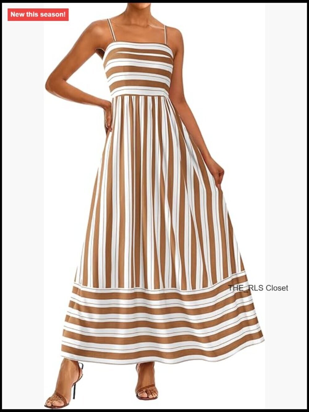 Viscose Spaghetti Strap Maxi Dress Boho Floral Striped Wedding Guest